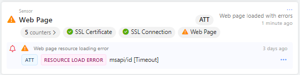 web page error